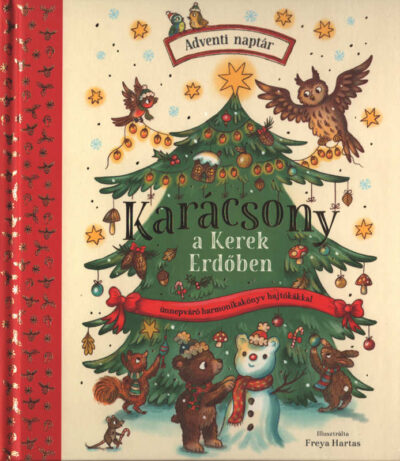 Karácsony a kerek erdőben - Ünnepváró harmonikakönyv hajtókákkal, adventi naptárral